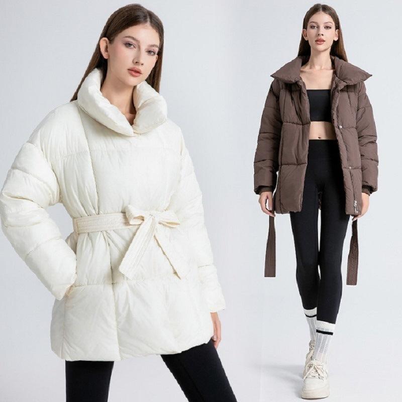 Plus Size Women's Mid-length Down Cotton-padded Jacket Thickened