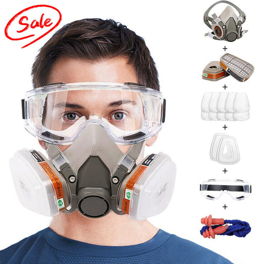 Full Face Mask 6200 Gas Mask Facepiece Spray Respirator Filter Chemical