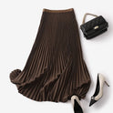 High Waist Drooping Pleated Skirt Autumn Slimming Skirt