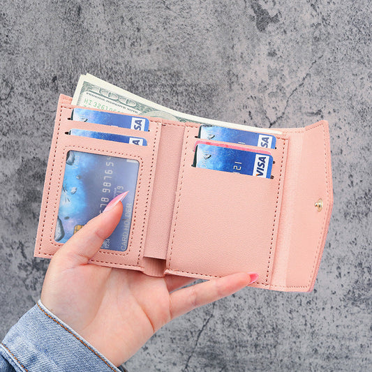 Short Creative Fashion Wallet Student Buckle Change