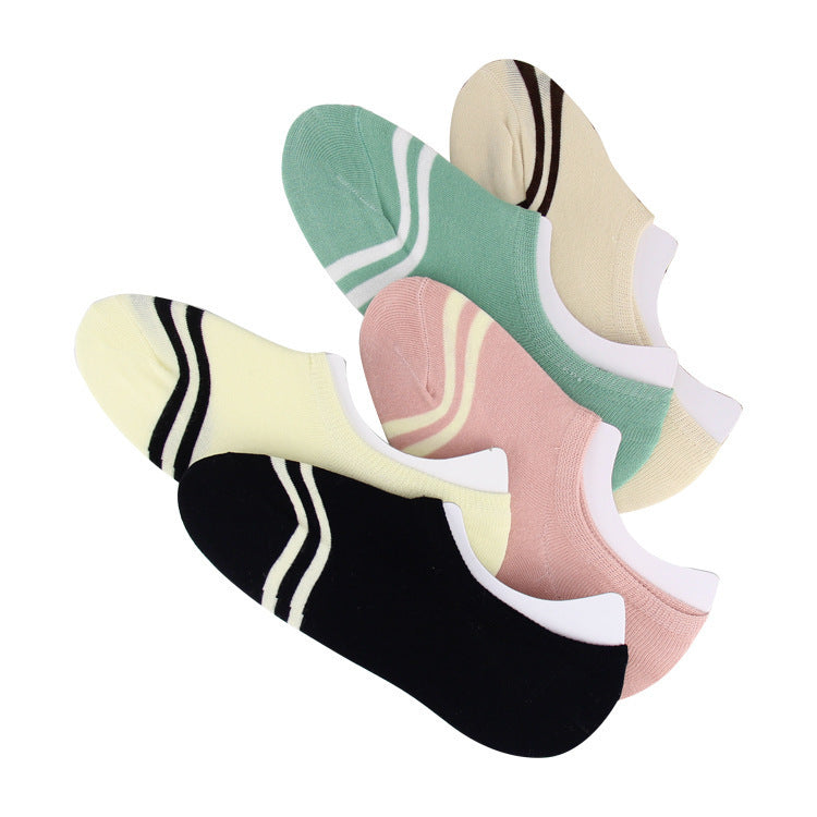 Invisible socks cotton breathable non-slip