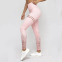 Hot Stamping Yoga Pants High Waist Stretch Fitness Hips Slim Leggings