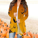 Halloween Digital Printing Casual Cardigan Jacket Women