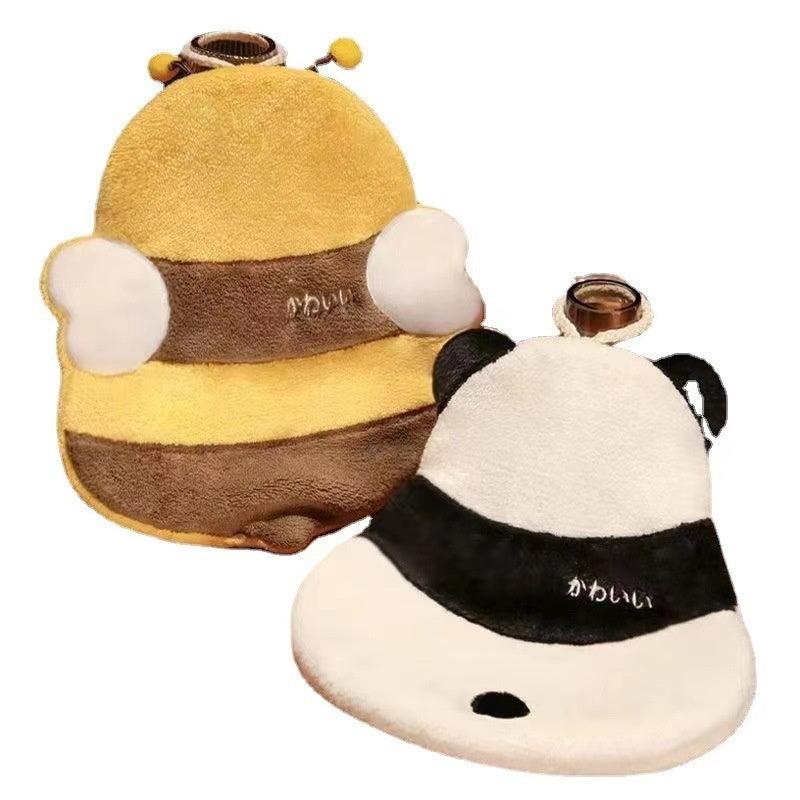 Towel Hanging Bee Back Panda Back Coral Fleece Children Cartoon Cute Towel