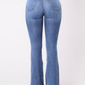 Popular Slim Fit High Waist Package Hip Denim Bell-bottom Pants