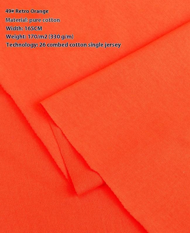 Summer Xinjiang Cotton Knitted Plain Cloth Doll Clothes Short-sleeved T-shirt Thin Jersey Spring Flower Bed Cover