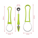 Three-in-one Stainless Steel Multi-purpose Fruit Ball Excavator Spoon Portable Digging Kitchen Tool Summer Party