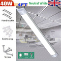 4FT LED Ceiling Lamp Office Strip Lights Shop Garage Batten Tube Light 4000K
