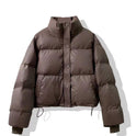 Wash-free PU Leather Cotton-padded Women's Short Thickened Small Cotton Coat Jacket