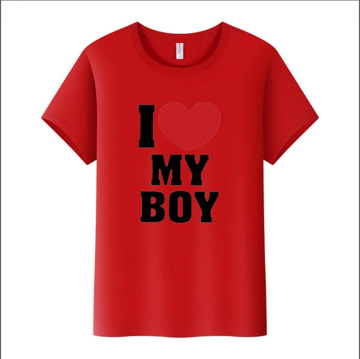 Simple Fashion Print T-shirt Women