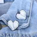 White Dripping Coffin Brooch Pin Love Badge