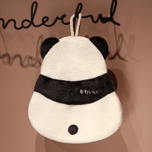 Towel Hanging Bee Back Panda Back Coral Fleece Children Cartoon Cute Towel