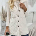 Double-sided Plush Pocket Cardigan Lapel Vest Casual Jacket