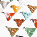 Natural Crystal Stone Celtic Knot Pendant Ornaments
