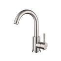 Stainless Steel Basin Hot And Cold Single Hole Faucet Rotatable