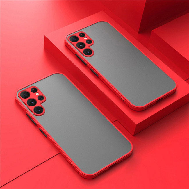 Skin Feel Matte Phone Case With Contrasting Color And Anti Drop Transparency