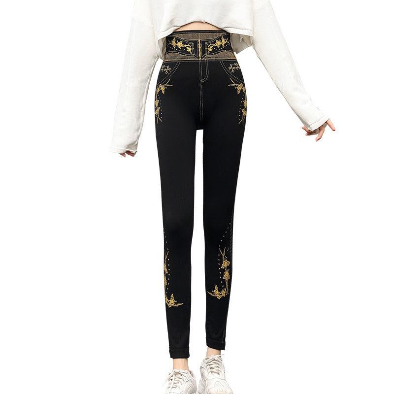 Women's Fashionable Printed Slim-fit Slimming Hip Raise Pencil Pants