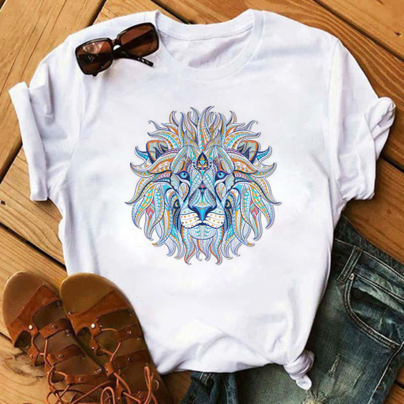 Summer Personality Letter Printing Ladies T-Shirt Short Sleeves