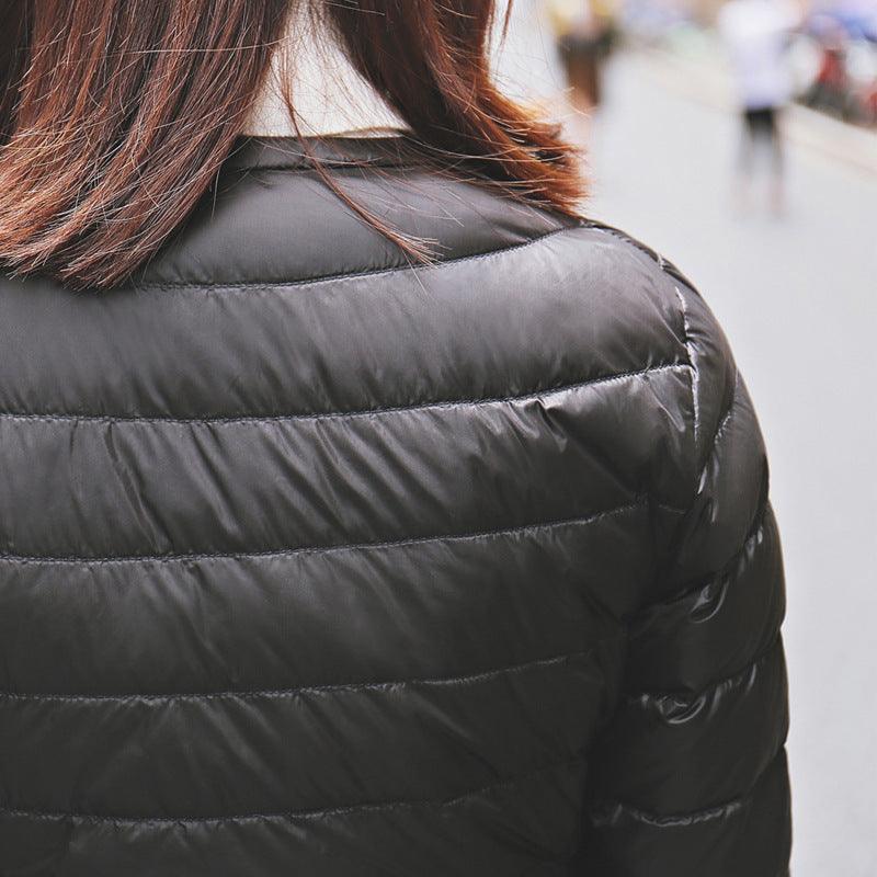 Down Jacket Women's Lightweight Collarless Fashionable All-match Short Coat