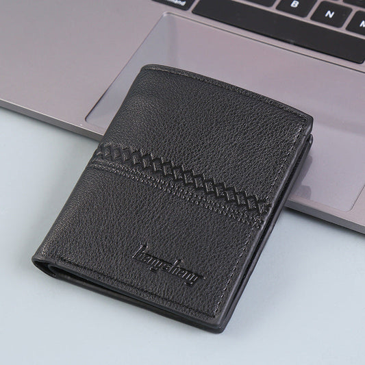 Wallet Men Short Leather Wallet Wallet Men