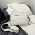All-match Diamond Pattern Soft Leather Shoulder Messenger Bag
