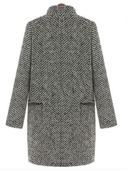 Houndstooth coat trench coat in the long section