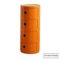 Round Bedside Table Modern Plastic Storage Cabinet Multi-layer Small Side Cabinet Living Room Locker