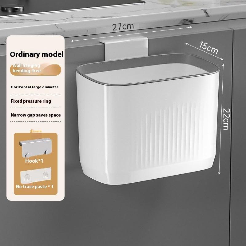 Kitchen Wall-mounted Trash Can Household Toilet Large Capacity Punch-free Hanging