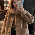 Berber Fleece Coat Women's Autumn And Winter New Loose Long-sleeved Thickened Short Korean Style All-matching