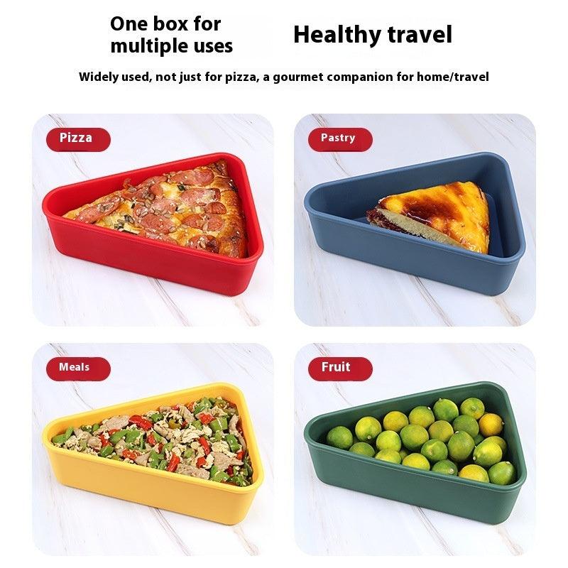 Edible Silicon Pizza Box Pastry Food Lunch Storage Box Refrigerator Microwave Heating Crisper