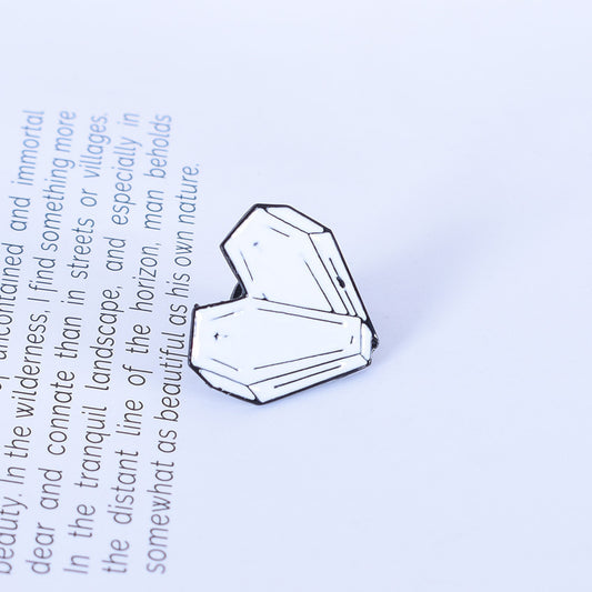 White Dripping Coffin Brooch Pin Love Badge