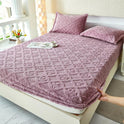Taffeta One-piece Milk Coral Velvet Bedspread Winter Fleece-lined