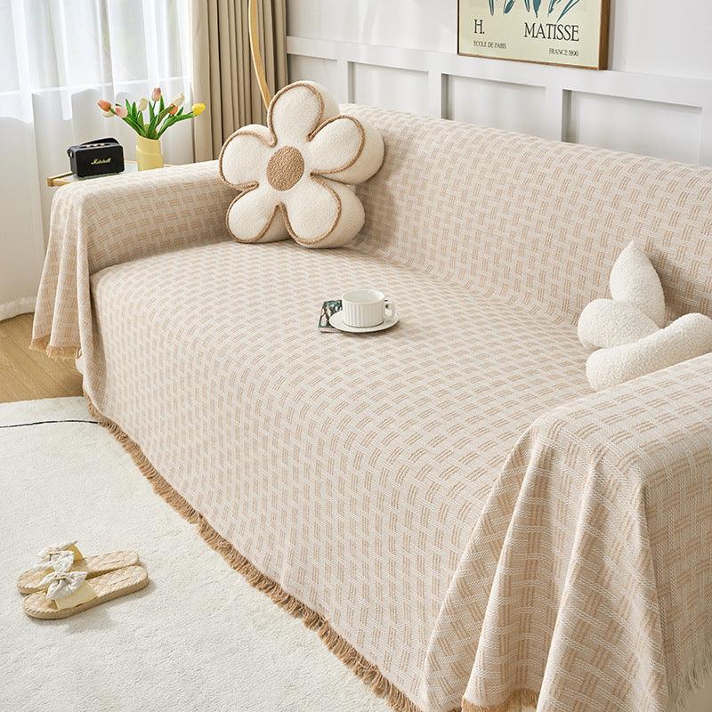 Cream Style Sofa Cover Cloth Four Seasons Universal All-inclusive Sofa Cover