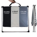 Aluminium Large Laundry Basket Hamper Washing Clothes Storage Bin Bag Light Dark