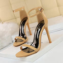 European And American Style Summer Fashion Simple Ankle-strap High Heels