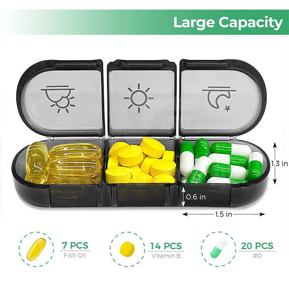 Storage 7 Day Weekly Container Organizer Pill Box Dispenser Medicine Tablet Case