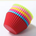 Nonstick Reusable Silicone Cupcake Liners Baking Cups 12 Pieces