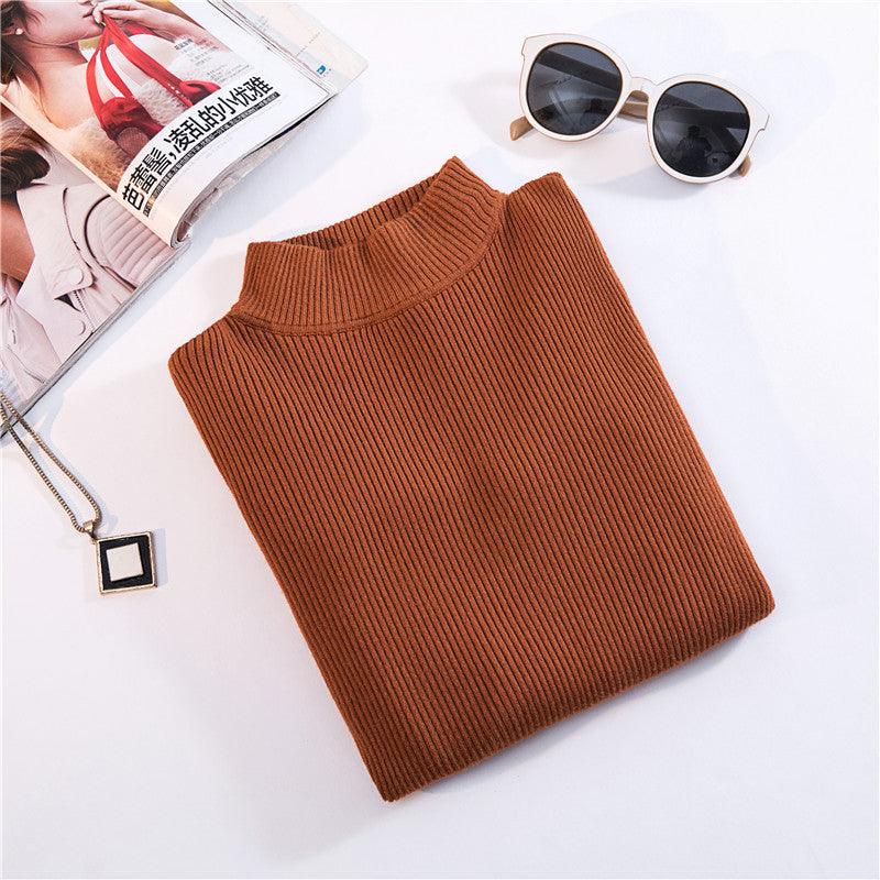The New Fashion All-match Slim Knitted Top Trendy