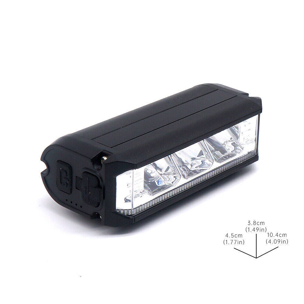 Bicycle Bike LED Front Light 4000mAh Headlight Lamp USB Rechargeable Flashlight