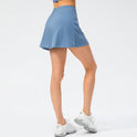 Spring And Summer Sports Short Skirt Fake Two Pieces Anti-emptied Pantskirt Loose Casual Yoga Running Skirt