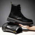 New Style Military Boots British Style Black Men's Leather Boots