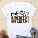 Personalized Printing Ladies White Round Neck T-shirt Top