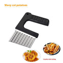 Stainless Steel Handheld Potato Cutter Cutter Wave French Fries Cutting Multifunctional