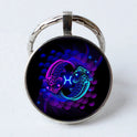 Twelve Constellation 25mm Time Gem Metal Keychain