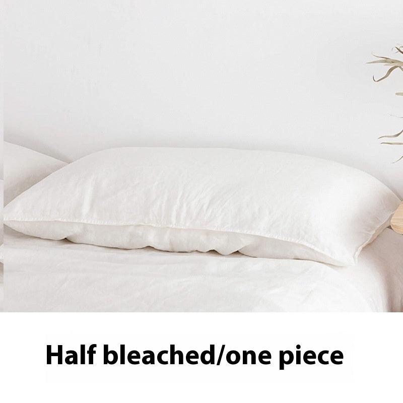 Ins Style Solid Color Linen Pillowcase Rectangular Envelope One-pair Package Thick Plain Pillow Case One Piece Dropshipping