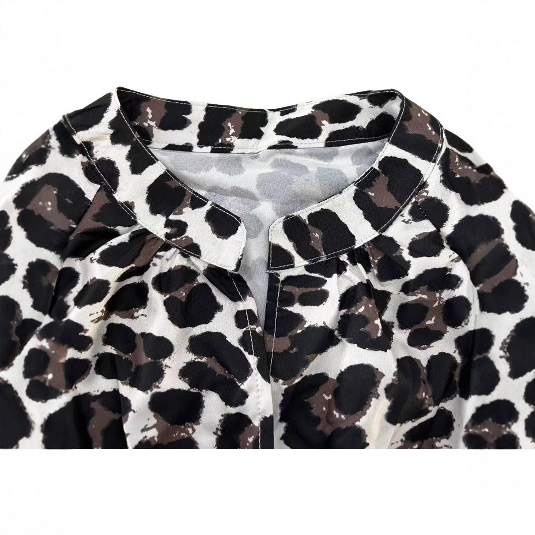 Leopard Print Loose Casual Dress