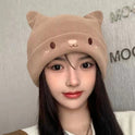Women's Fashionable Knitted Thermal Head Cover Hat