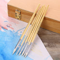 Artistic Wool Pointed Wooden Hook Line Pen Brush Suit