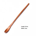 Wooden Tableware Small Wood Spoon 23cm Long Handle Bee Spoon Coffee Muddler