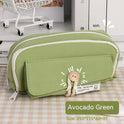 Button Pencil Case Girls Large Capacity Simple Student Creativity Canvas Stationery Bag